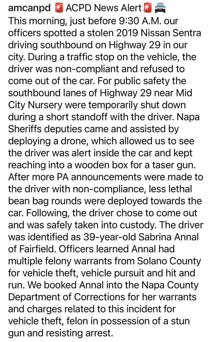 American Canyon Police Department tweet media