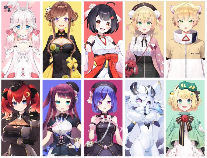 #個人依頼OKなイラストレーター  キャラクターデザイン、Vtuber素材、SD実績が多いですが、描くこと全般大好きです 女子、男子、人外も大好きです 11月からのご依頼お待ちしております!