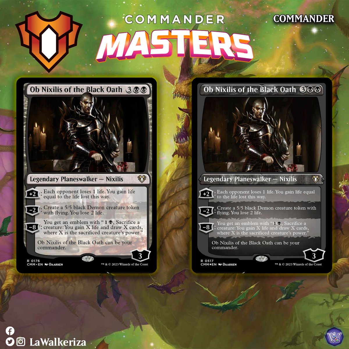 LWalkeriza's tweet photo. #LaWalkeriza
#MTGHispano #MTGCMaster #MTGspoilers #MTG #MagicTheGathering #mtgcommunity
#MTGcommander #Nahiri #Teferi #daretti #obnixilis https://t.co/OCIKaY46Us