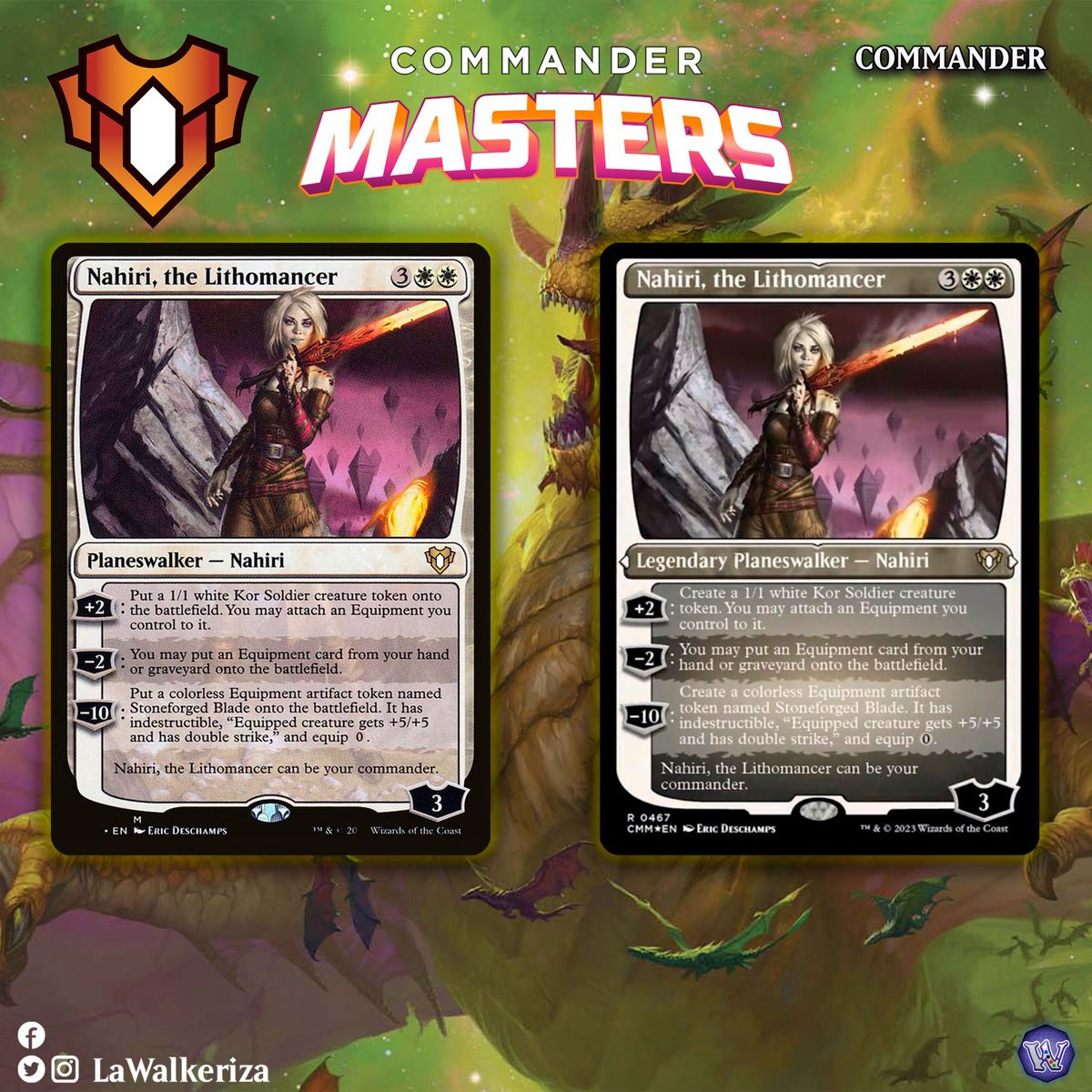 LWalkeriza's tweet photo. #LaWalkeriza
#MTGHispano #MTGCMaster #MTGspoilers #MTG #MagicTheGathering #mtgcommunity
#MTGcommander #Nahiri #Teferi #daretti #obnixilis https://t.co/OCIKaY46Us