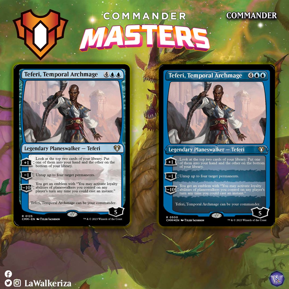 LWalkeriza's tweet photo. #LaWalkeriza
#MTGHispano #MTGCMaster #MTGspoilers #MTG #MagicTheGathering #mtgcommunity
#MTGcommander #Nahiri #Teferi #daretti #obnixilis https://t.co/OCIKaY46Us