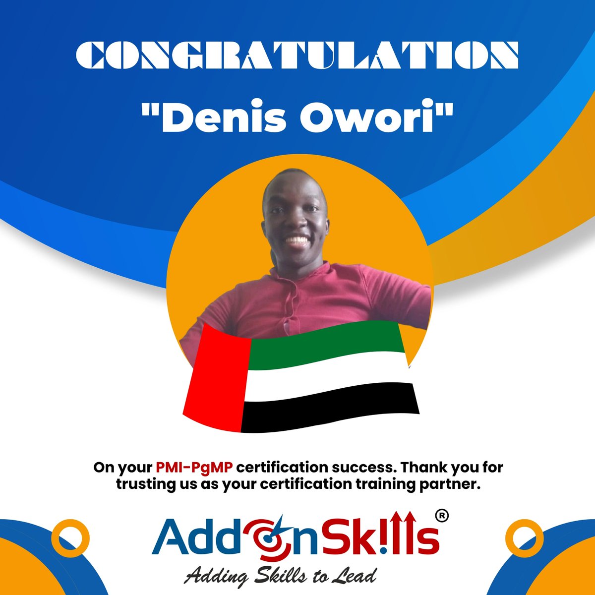 addonskills's tweet image. Congratulations to you Mr. Denis Owori on achieving your Program Management Professional (PgMP) certification. We are truly honored that you chose our training organization for your certification journey.

#pgmpcourse #pgmptraining #pgmpcertification #pgmpexam #programmanagement