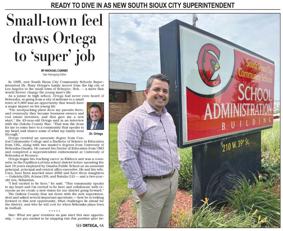 SSCcardinalNews's tweet photo. Thank you to the Dakota County Star for the nice article / interview!  Welcome Dr. Rony Ortega!  #WeAreSSC #sscCARDS #CardPride #GoCards https://t.co/d882yQWIJU https://t.co/bleZS7pVh0