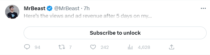 tweetbrandon's tweet photo. Like @MrBeast needs more money
And you have to pay money to see how much f*cking money he's making
#lifeisfair
rather
#lifeisreallyfuckingfair https://t.co/toaOQYc7aF