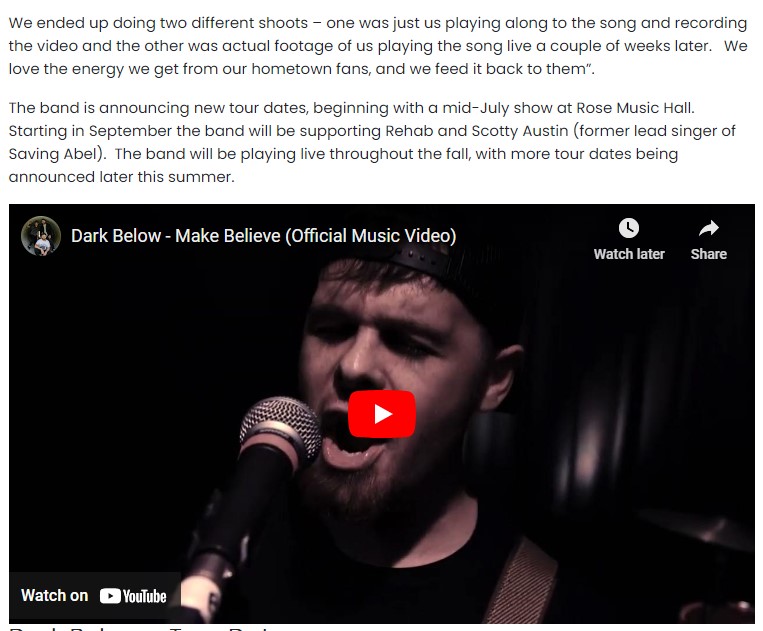 DarkBelowMusic's tweet photo. We are feeling grateful to see BroadwayWorld's article about 'Make Believe'.

Be sure to check out our music video!

#DarkBelow #MakeBelieve #UMGStudios #JPSProductions #fullcircleentertainment #RockBand #Youtube #MalcolmSpringer #musicvideo https://t.co/8MtZTLTpHI