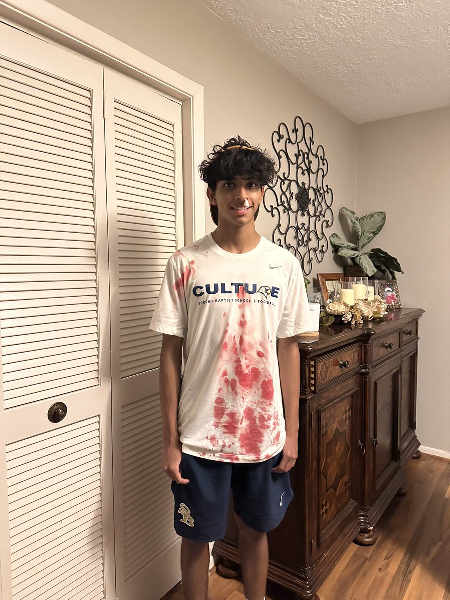 SBS_SamMorris's tweet photo. This is how Jacob came home from soccer ⚽️ 
Unbelievable! https://t.co/T53cL9yT27