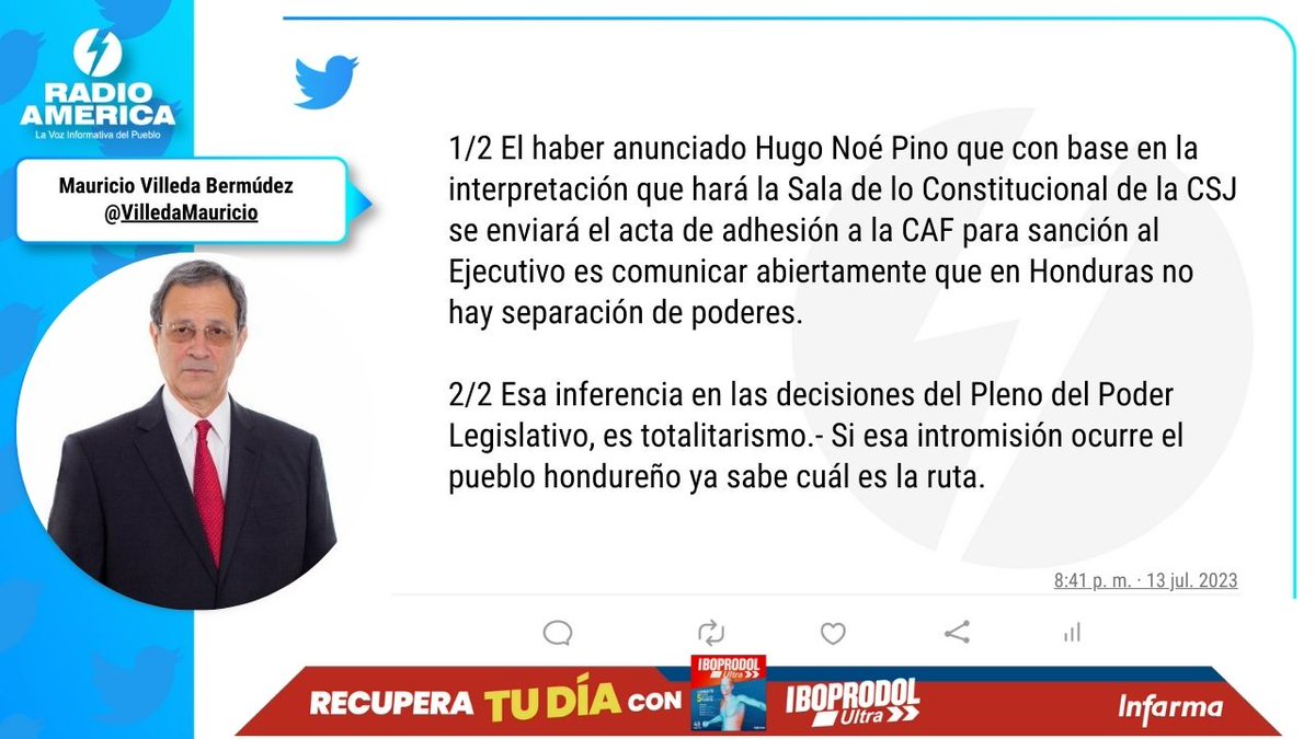 Radio América HN tweet media