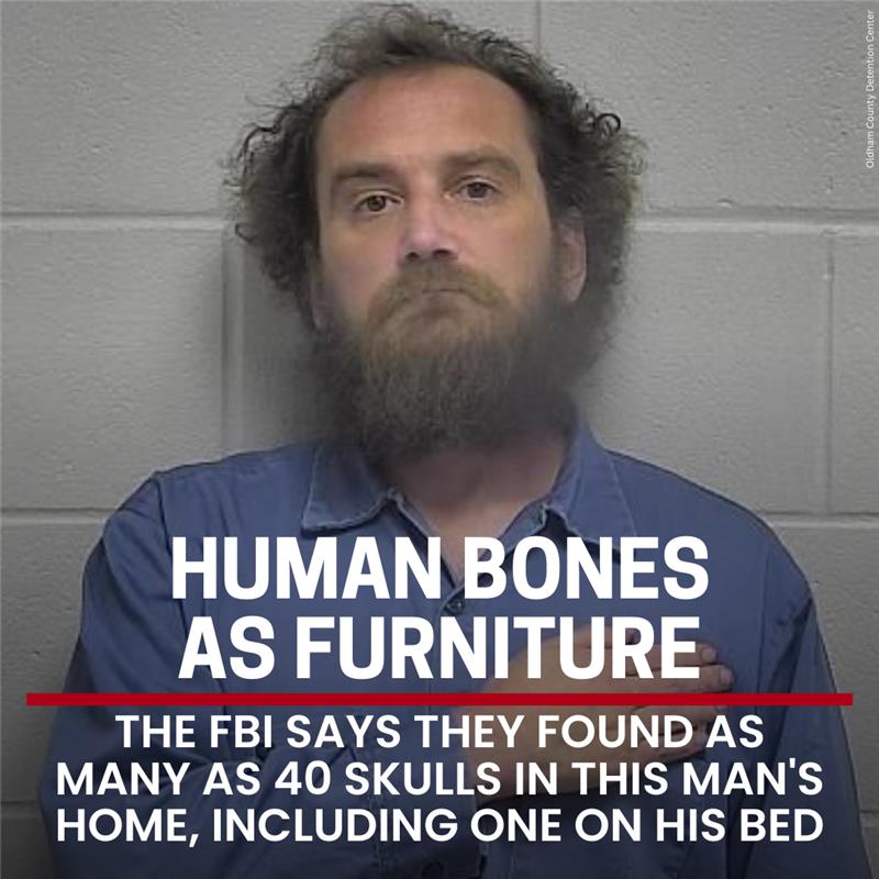 FBI agents say as many as 40 skulls were found in the suspect's home. INFO: tinyurl.com/2f84r9jo?utm_s…