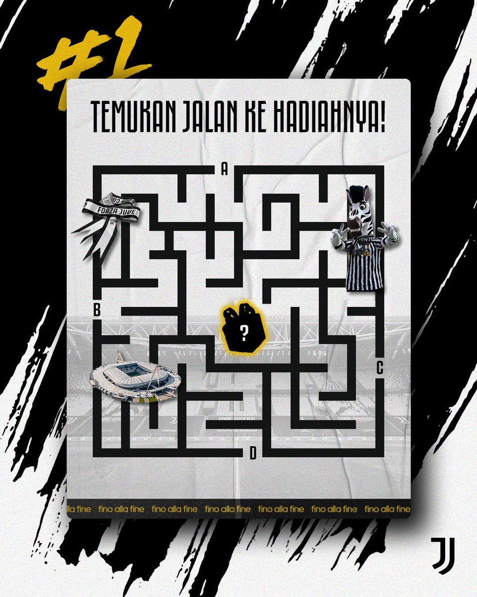 juventusfcid's tweet photo. #JuveBagiHadiah kembali untuk menemani akhir pekan kalian! 🎉 

Untuk giveaway kali ini, akan ada 𝟯 𝗺𝗮𝘇𝗲 yang harus kalian pecahkan dengan cara menemukan jalan menuju hadiahnya! 🔑 

*Info lebih lanjut cek utas selanjutnya 🪡 https://t.co/cVG2SLfLFN