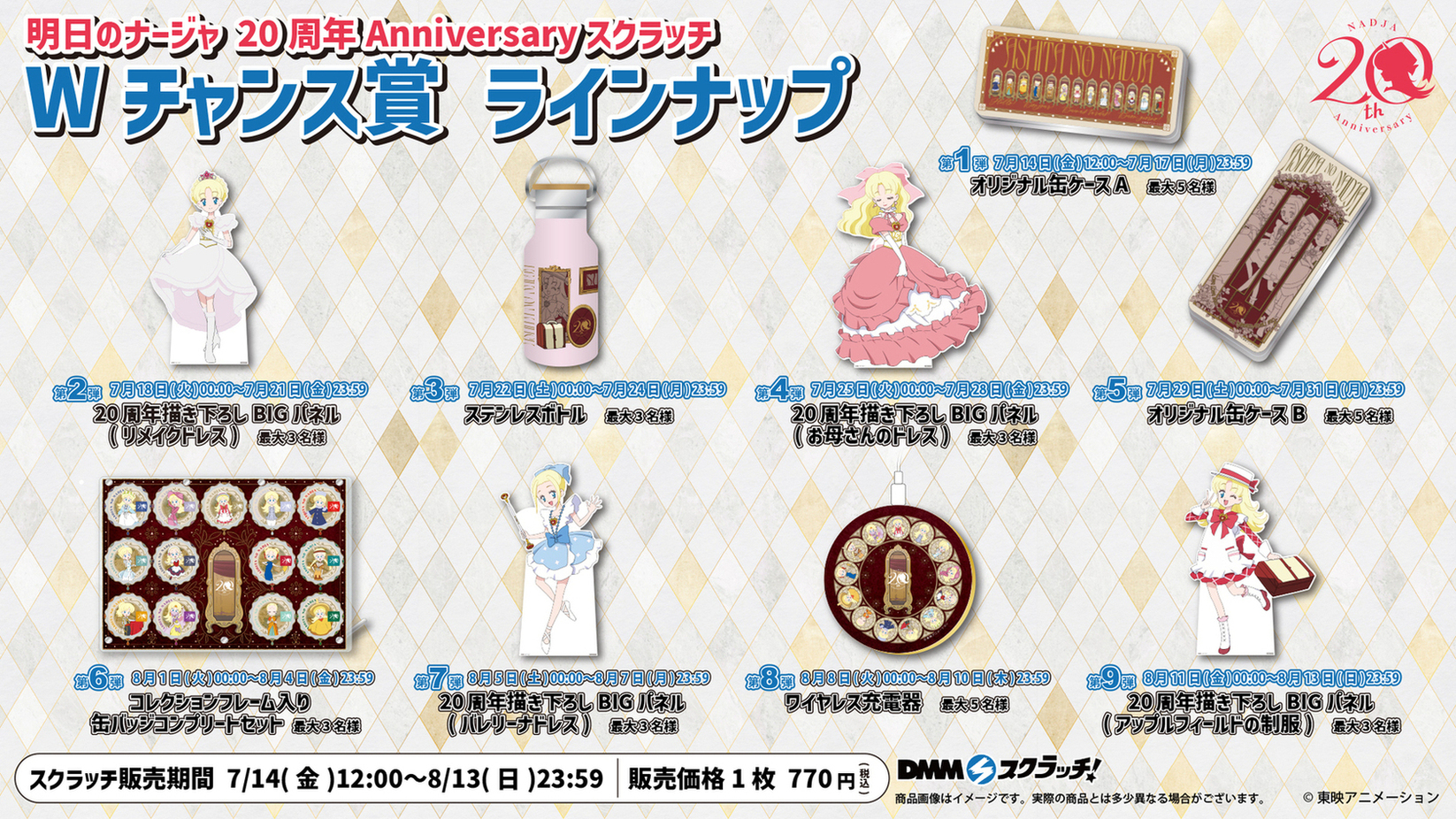 明日のナージャ 20周年描き下ろしBIGパネル リメイクドレスオ 明日