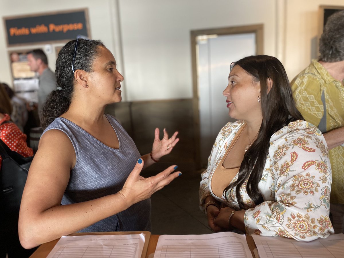 SANDRISCANO's tweet photo. Excellent turnout for the @WarrenRIDems East Bay signing party at the Guild! I got the chance to meet and talk with so many voters about the issues they care for in this race. #CD1 #TeamCano https://t.co/unCRbf5egC
