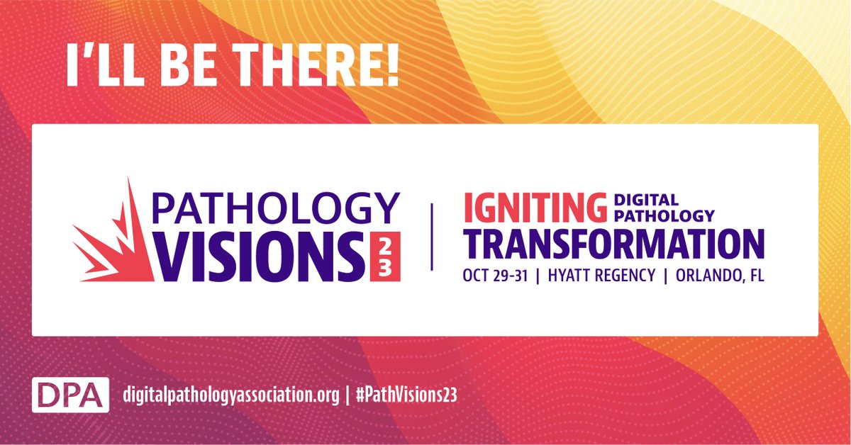 Hope to see you at #PathVisions23 in Orlando.