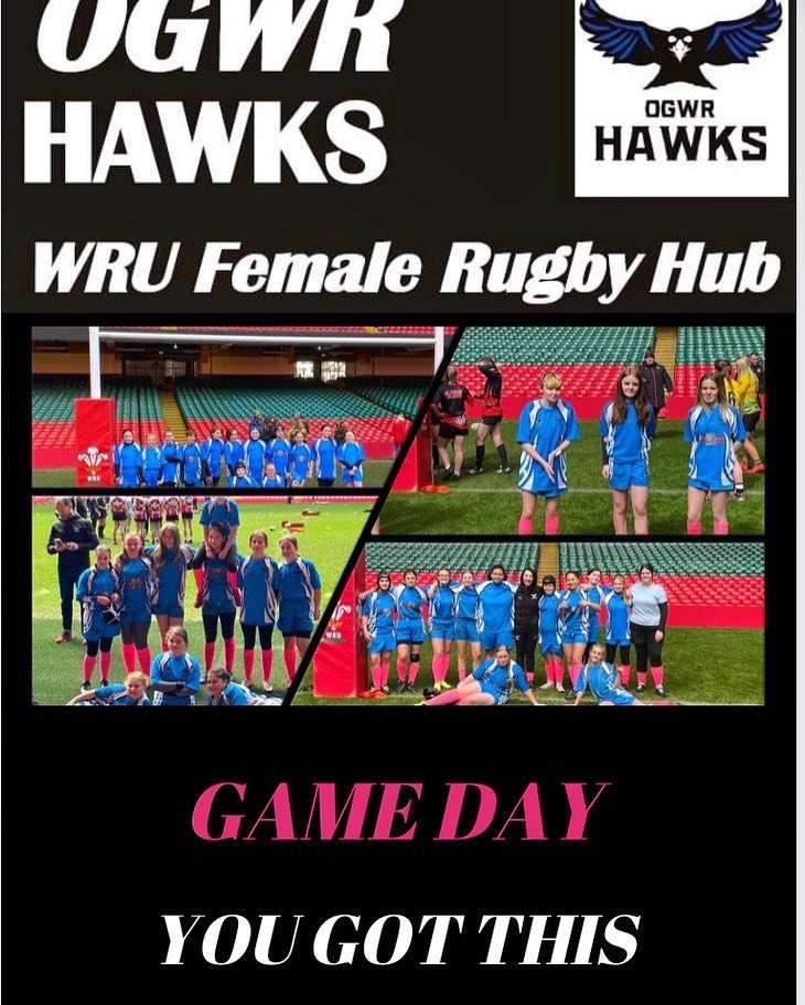 Good Luck to our u12’s & U14’s today. U12’s as they take to the pitch against The Red kites. U14’s as they take to the pitch against East Swnasea (Morriston). Good luck girls you got this………… #ogwrhawks #thisgirlcan #WRU #womensrugby #ospreys