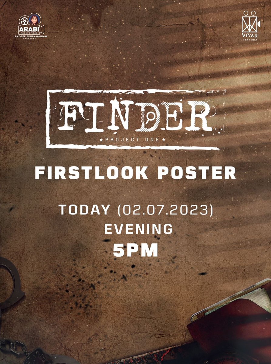 FullOnCinema's tweet photo. #Finder FL Today 5PM ๐
@DirVr @arbrds
@suryaprasadh @dharani.17
@actressbrana @tamilkumaran
#Charlie #Senrayan
#Finder
#FinderTamilMovie
#FinderProjectOne
#ArabiProductions
#VinothRajendran
#raja pro
@GopinathShanka4
@sulthanrajapro https://t.co/3aS95ACFvZ