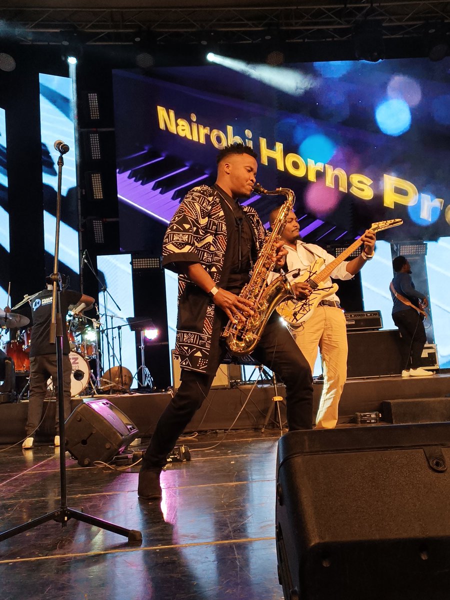 potentash's tweet photo. My jazz faves @NairobiHorns @ShamsiMusicKE knocked it out of the park yesterday. Actually everyone who performed did. Those two groups though - I fell in love with them the first time they performed at #SafaricomJazz ♥️♥️. I am always excited to listen to them.  #BCJazzFestival https://t.co/HS1EjuVkfG