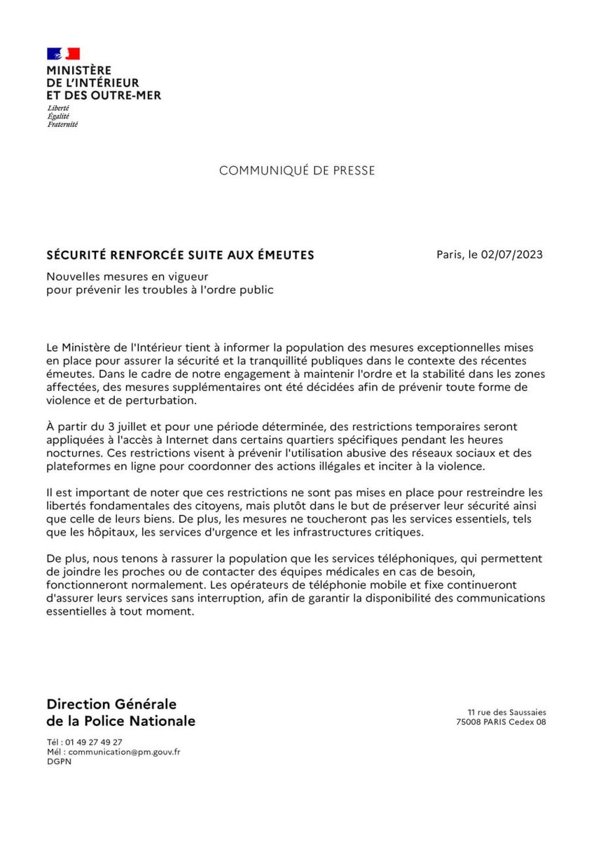 ninnyd101's tweet image. France is planning a shutdown of the nation's internet in an attempt to stop the world from seeing what invaders are doing to the nation.