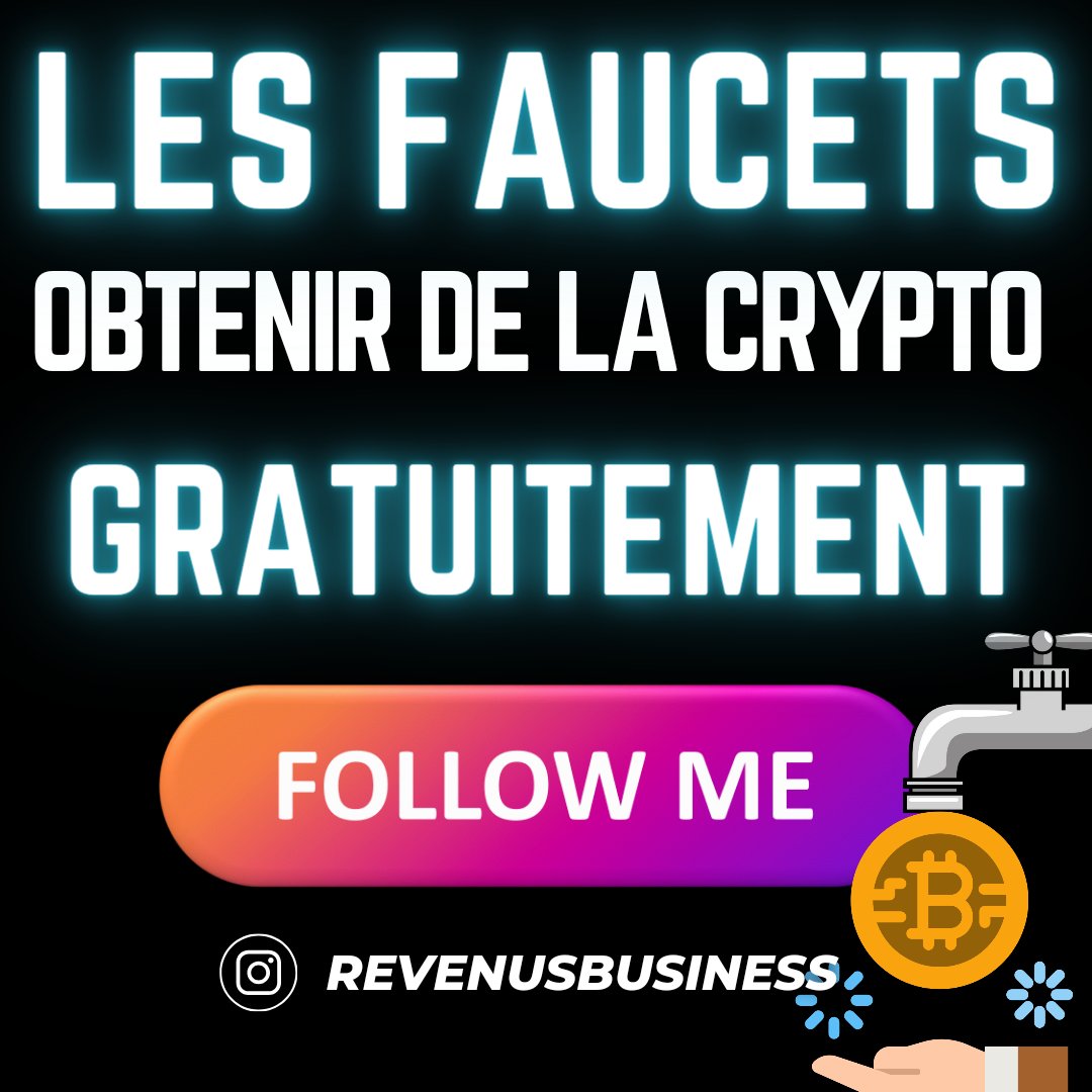 REVENUSBUSINESS's tweet photo. 💧🔥Les Faucets : Un moyen d'obtenir des cryptomonnaies gratuites en ligne !

⚡️ VOIR L'ARTICLE:
https://t.co/jf4FkYP7R8

#Cryptocurrency #Bitcoin #altcoins #Blockchain #Faucets #EarnCrypto #CryptoEarning #PassiveIncome #DigitalCurrency #CryptoCommunity #CryptoInvesting #CryptoTips #CryptoEducation
#CryptoTrading #FinancialFreedom #WorkFromHome #OnlineIncome #SideHustle #DigitalAssets #CryptoOpportunities