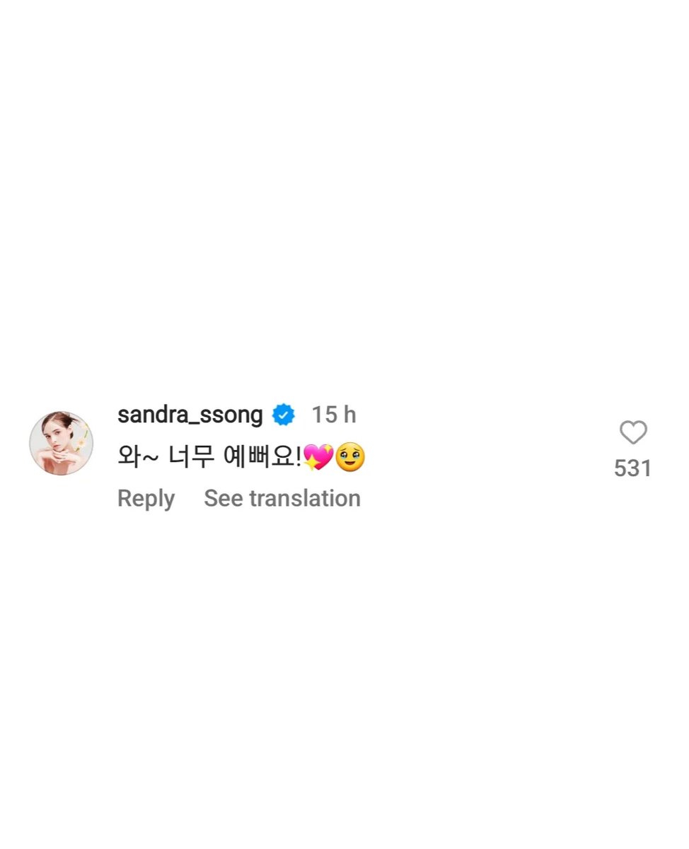 shining_idle's tweet photo. Model Sandra Song commented under Soojin's post.

💬: "Wow~so pretty!"

#SOOJIN https://t.co/PZRUmMV8UC