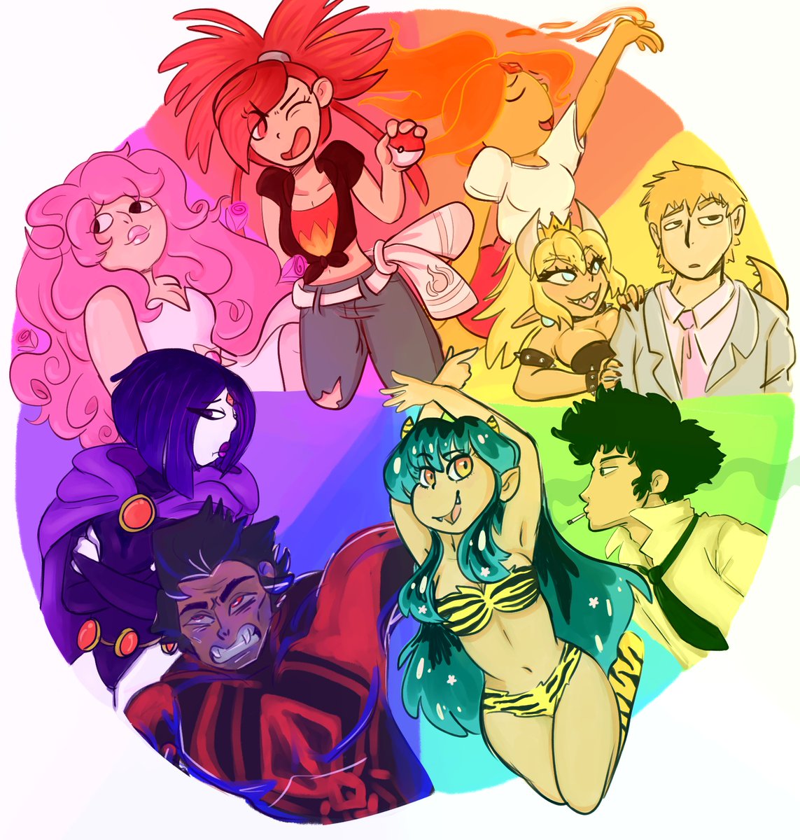 Melissauria1's tweet photo. I got impatient and finished this with my insta suggestions lol (ty for your suggestions also) #colorwheelchallenge https://t.co/0bvfEUhe3S