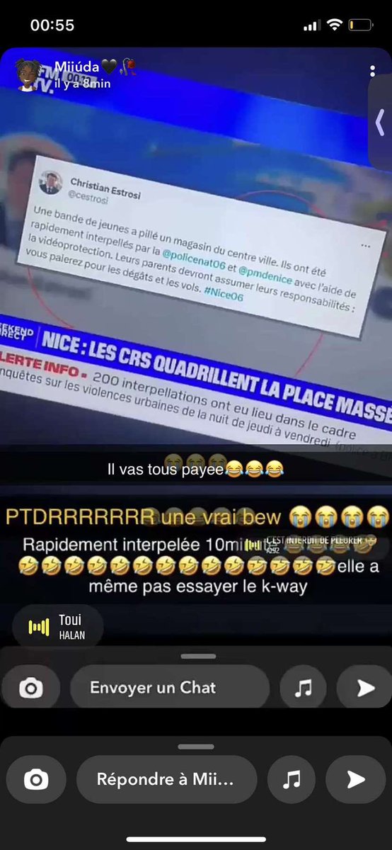 sal3mom3_'s tweet image. on ne « par Allah » plus ? HAHHAHAHAHAHAHAHAHAHA😂😂😂😂 #Nice06 #Emeute #kway