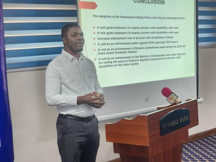 PPAGGhana's tweet photo. This week, our @PERD_PROJECT supported the Ministry of Employment & Labour Relations in a stakeholders engagement workshop on the Employment Equity Policy for vulnerable groups in society.
See scenes from the event.
#perdproject
#disabilityinclusio https://t.co/p4CBDA5eEj