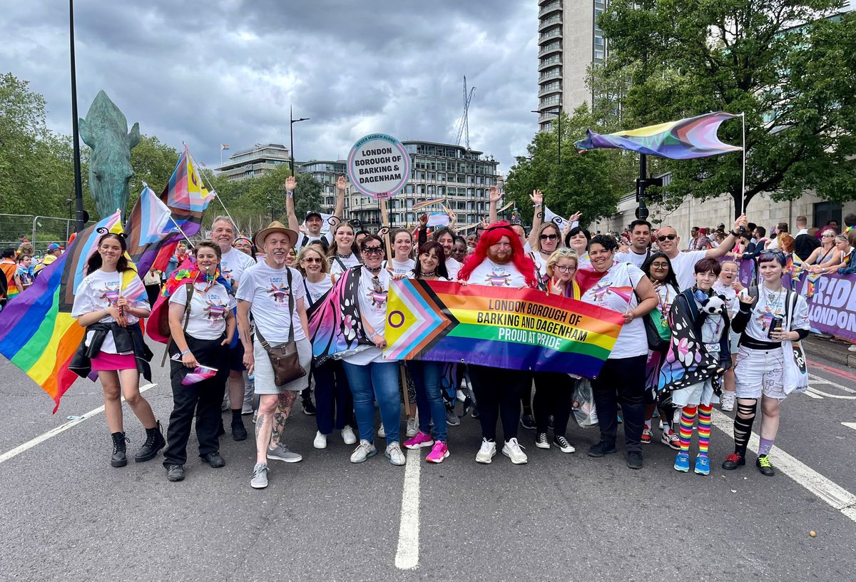 It was fantastic to walk with London Borough of Barking and Dagenham at #LondonPride2023 🏳️‍⚧️🏳️‍🌈 #lbbd #barkinganddagenham #LondonPride