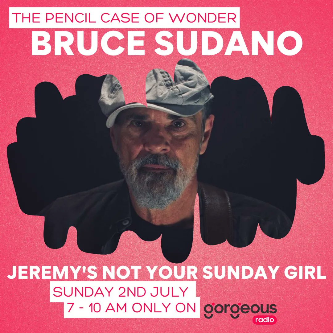 The brilliant @brucesudano is about to brave the Pencil Case of Wonder on @Gorgeousradiouk Radio! Still to come we have a #shouldvebeenasingle from @thekooksmusic & @Jodyandthejerms in session! Music from @The_Cuza, @GrianChatten and @DagnyMusic.