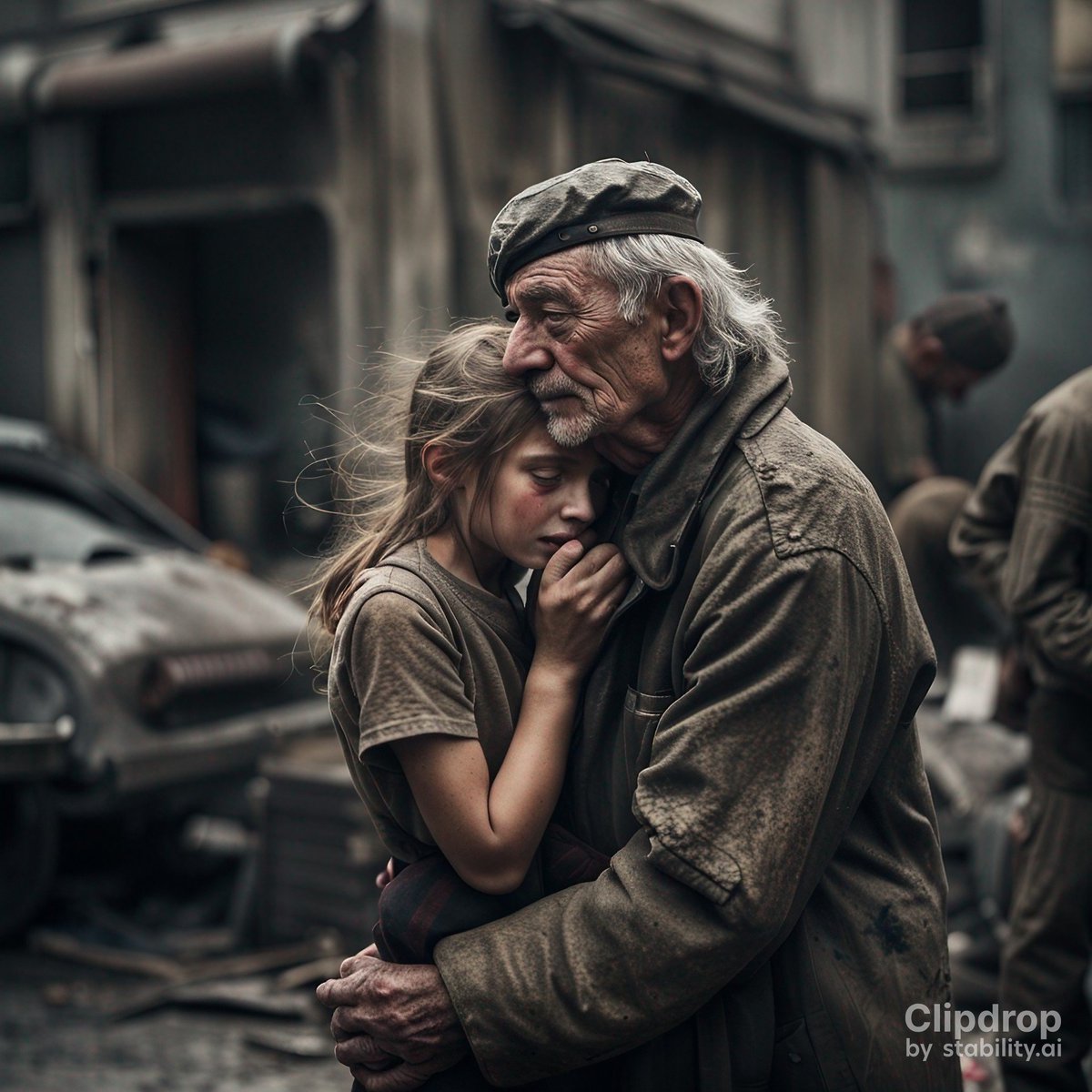3d_india's tweet photo. War is not good for anyone!
AI generated street photography of a worn torn humans hugging!
Prompt in ALT
Say no to war!
Retweet if you support World without wars and without Violence.
#AIart #AIArtworks #streetphotography #worldwithoutwars @WorldMarch #promptshare https://t.co/6KLXGkbWOr