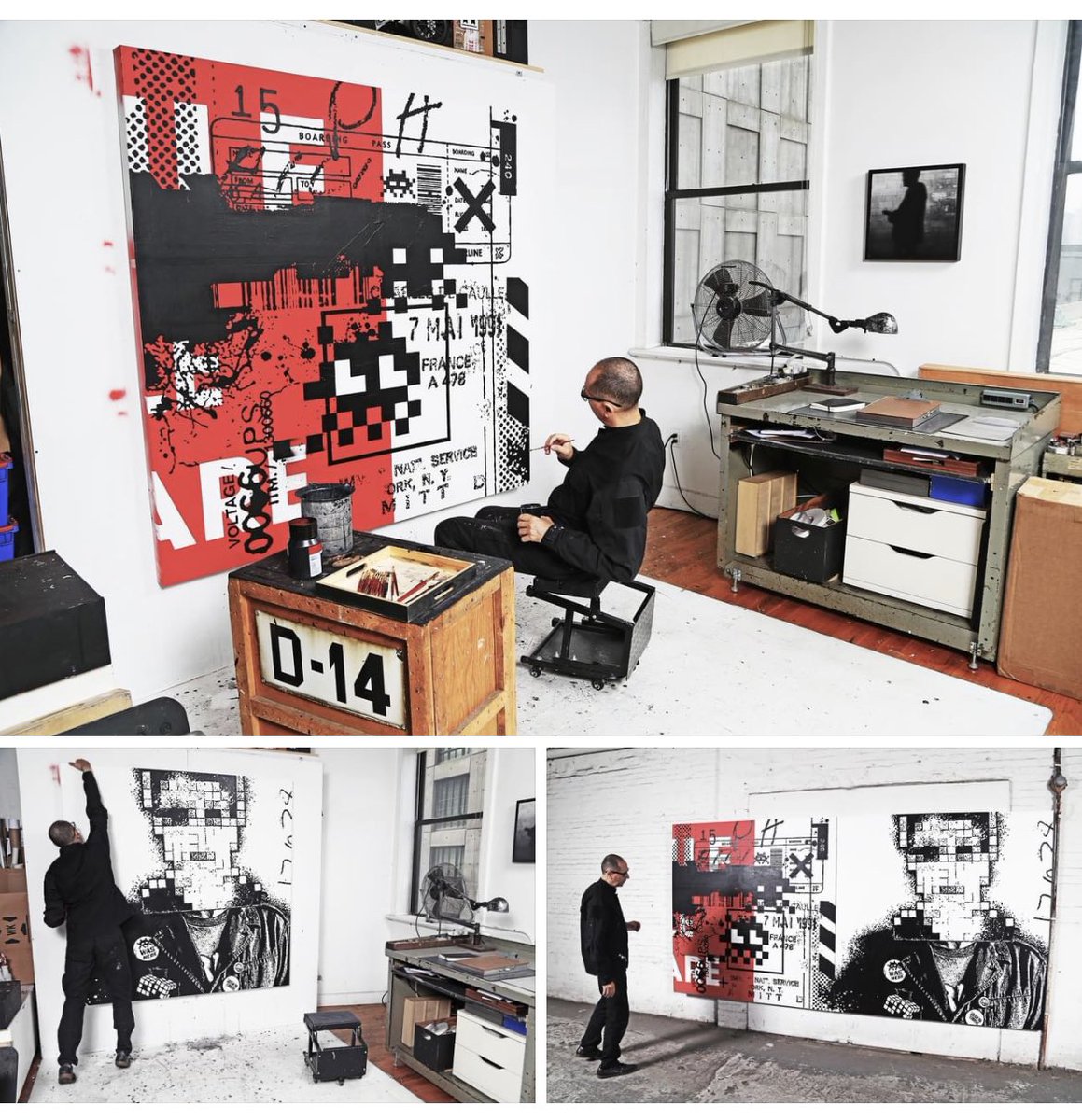 wkinteract's tweet photo. My last painting portrait of @invader next https://t.co/24jstAv4MN