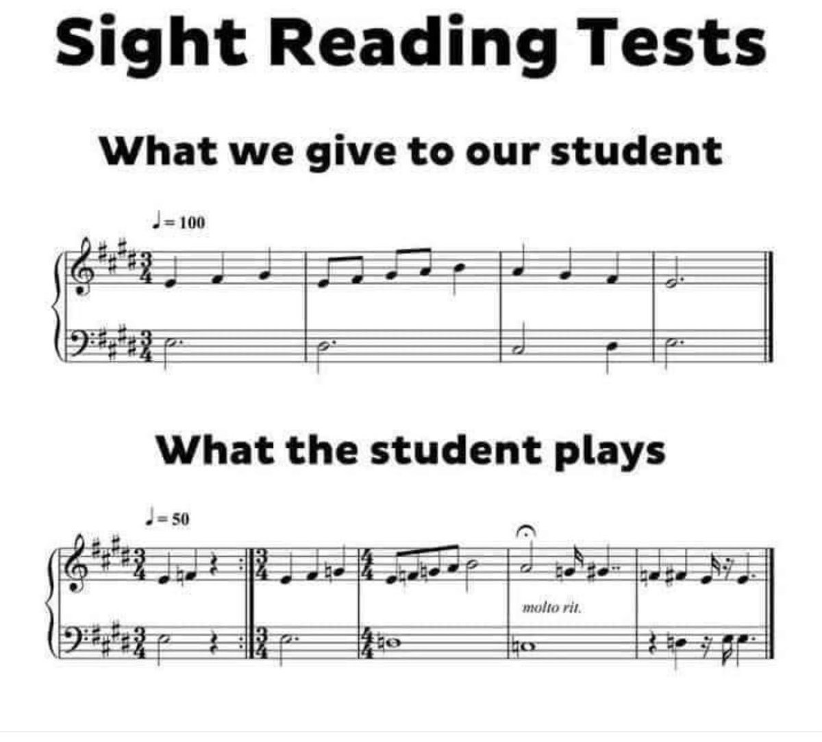playinglesshurt's tweet image. #jokeoftheday #music #sightreading #fail