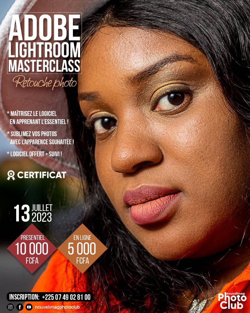 SergeWinClass's tweet photo. ADOBE LIGHTROOM MASTERCLASS
Formation pratique en retouche photo professionnelle avec CERTIFICAT !
✔️Prix: 10.000 FCFA (Riviera Palmeraie-Abidjan)
✔️Logiciel offert 
INSCRIPTIONS/RESERVATION👇🏽
Téléphone/WhatsApp: +2250749028100
#nouvelimagphotoclub #Nouvelimag https://t.co/ocNBZfu6wh