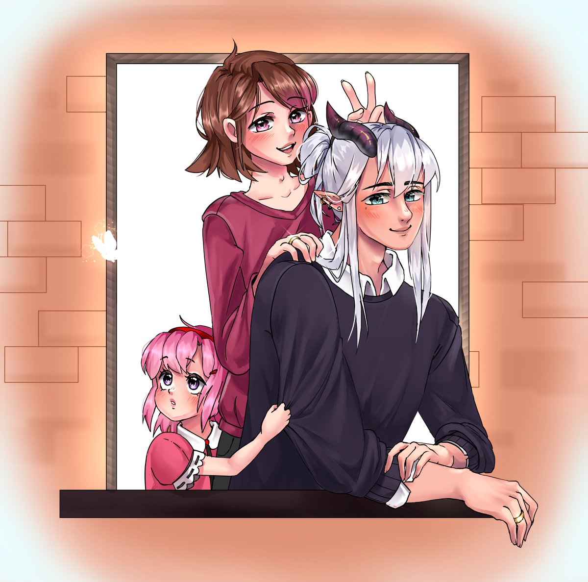 gekapee_000's tweet photo. My Ocs <3 
Dakota and Archer and their daughter Blithe.

#originalcharacter #art #artist #anime #familyportrait #oc #CLIPSTUDIO https://t.co/2IGQJLWEjt
