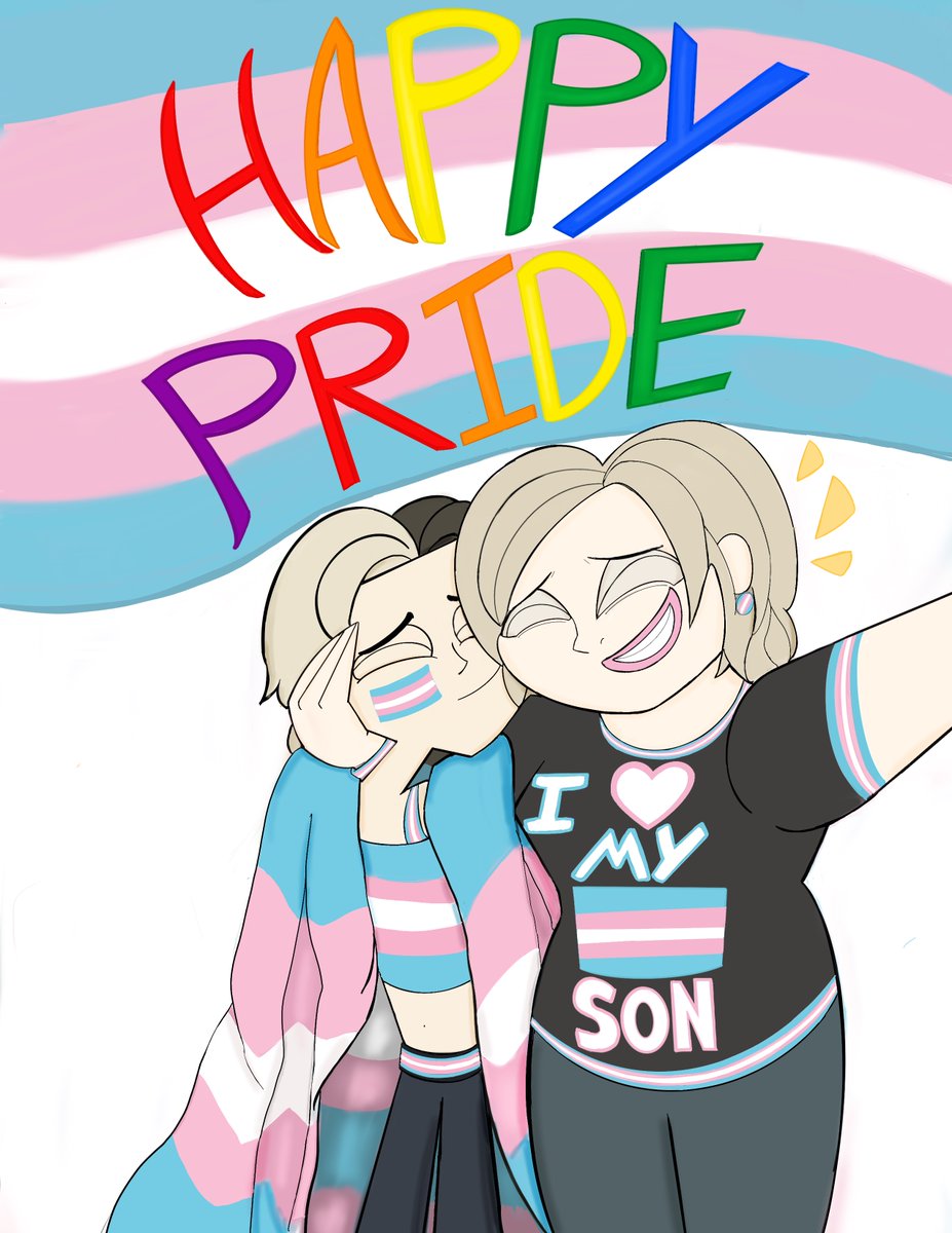 CartoonNerd77's tweet photo. 🏳️‍⚧️ Happy-Late Pride Month everyone!🏳️‍⚧️
 I like the idea of Aiden having an overly supportive parent💕You know the kind we wish we all had and deserve🏳️‍🌈
#disventurecamp #aiden #HappyPride #campamentodesventura #screwhobophicparents #fanart #parentoc #newtodrawinginthisstyle https://t.co/h0As2lEpcm