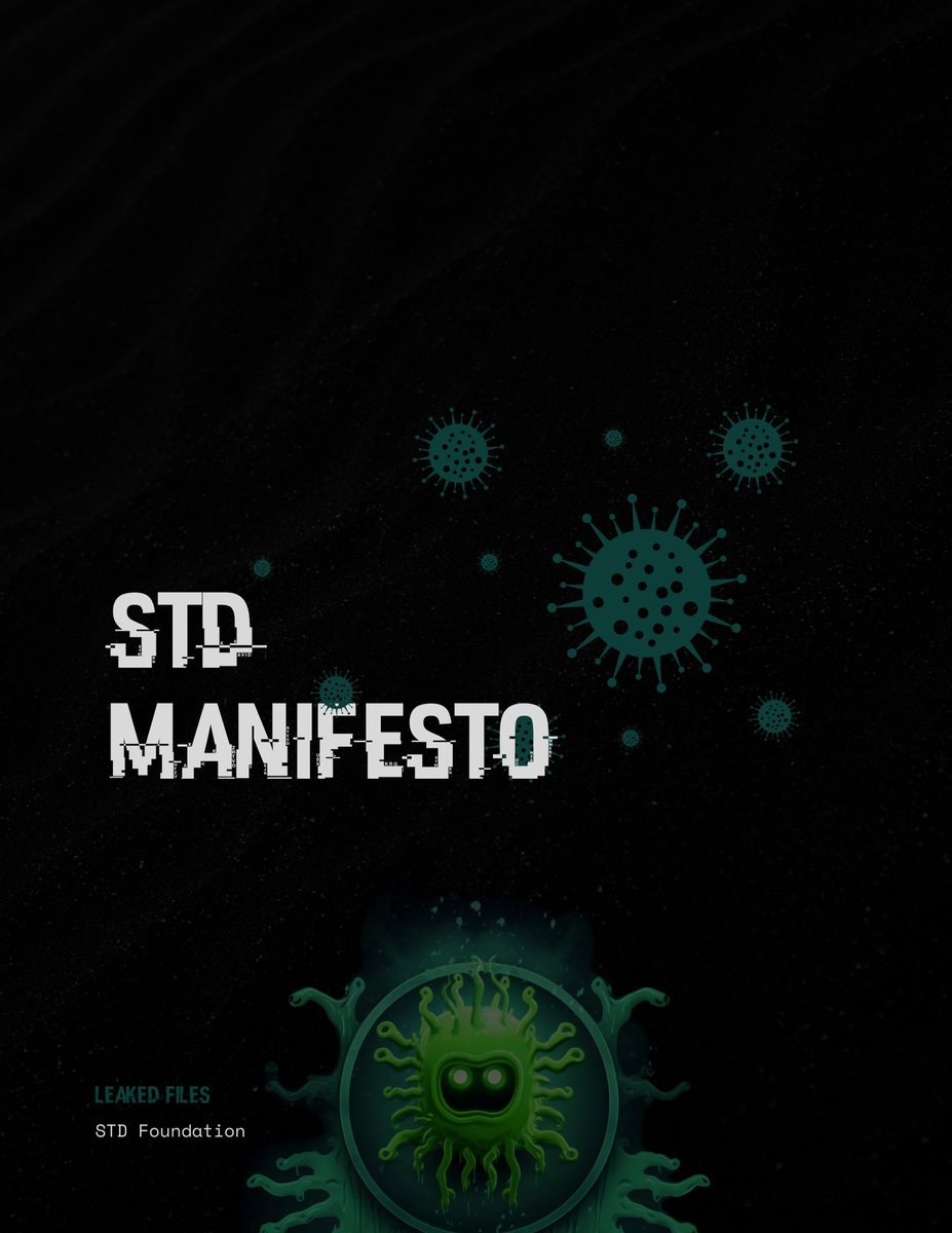 STDERC's tweet image. The leaked files of the $STD Manifesto 🦠

Coming soon.