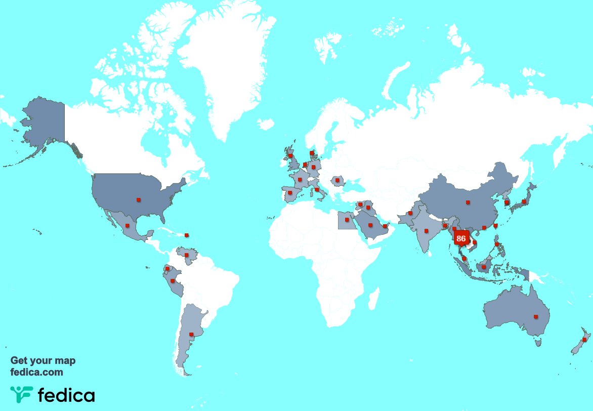 Special thank you to my 1 new followers from Thailand last week. fedica.com/!NUHKOME