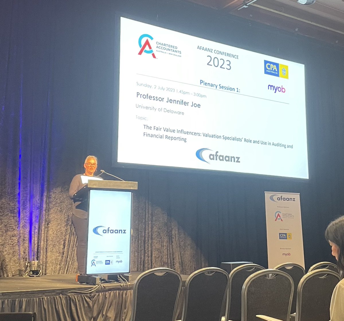 Looking forward to hearing from <a href="/JenniferRJoe/">Jennifer Joe</a> talking about Fair Values at #AFAANZ 2023 after being introduced by AFAANZ president <a href="/NicolaJBeatson/">Dr Nicki B</a>