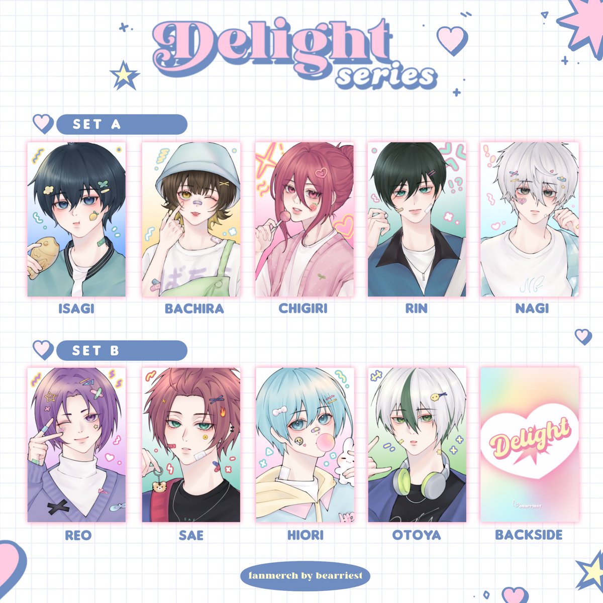 bearriest's tweet photo. ( rt &amp; like are appreciated ♡ )

₊‧꒰ Blue Lock Photocard by bearriest ꒱‧₊

ʚ Delight Series pt. 2 ɞ

🗓️ 2/7 ~ 9/7 (23:59 GMT+7)
💗 pre-order via shopee: https://t.co/qt0TvbMBbd https://t.co/jWrHO4sZfB