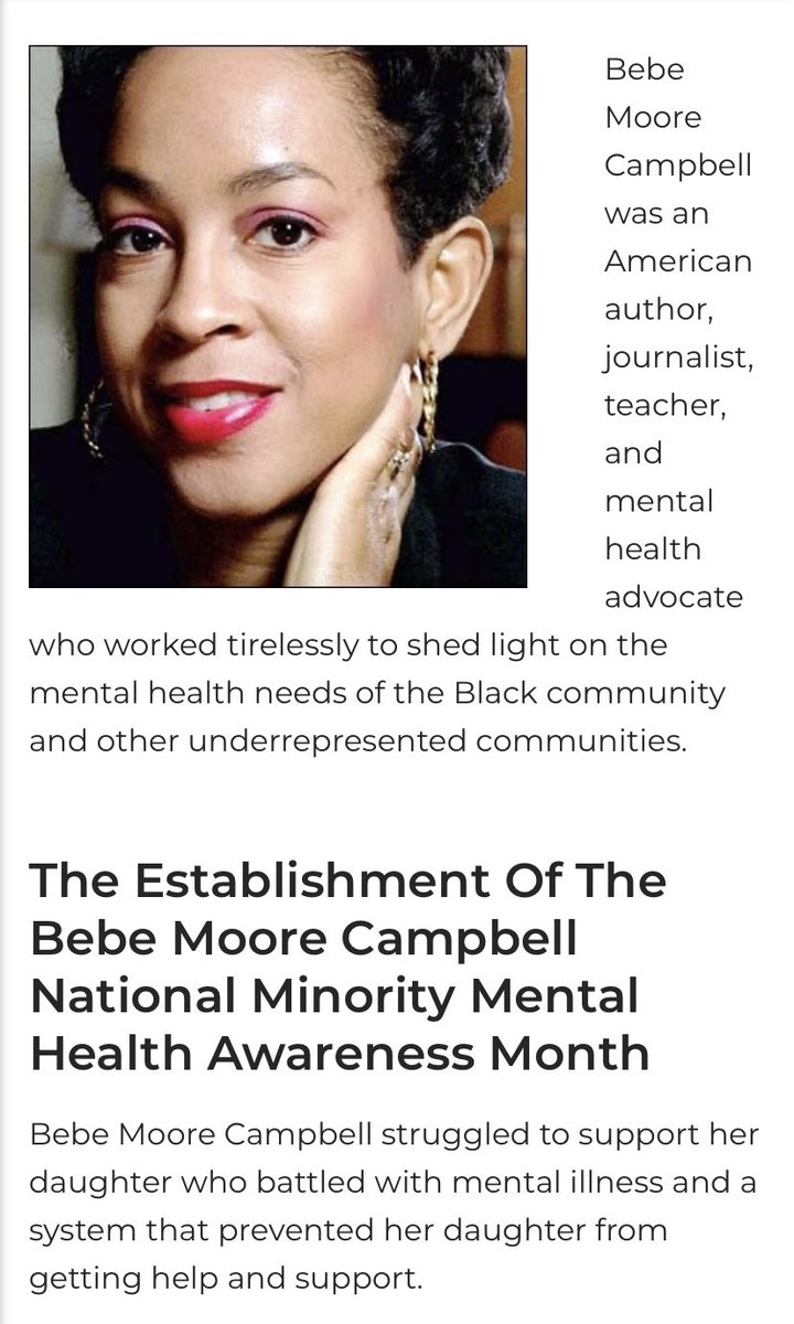 EAInspiration's tweet photo. J U L Y | @MentalHealthAm @afspnational | #MinorityMentalHealthMonth | #BebeMooreCampbell | #InspirationWithE | #YouMatter https://t.co/8GakzUD0Y1