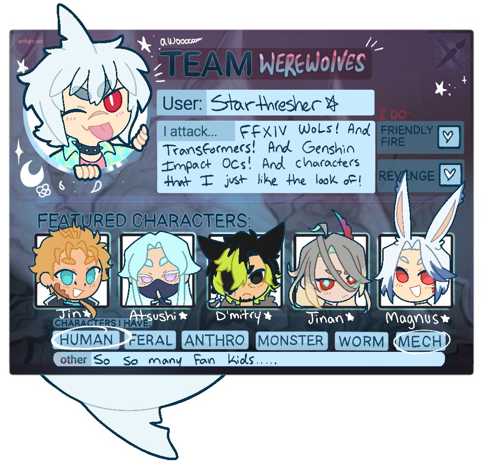 starthresher's tweet photo. ayo artfight here i come https://t.co/oCZHITXtqg