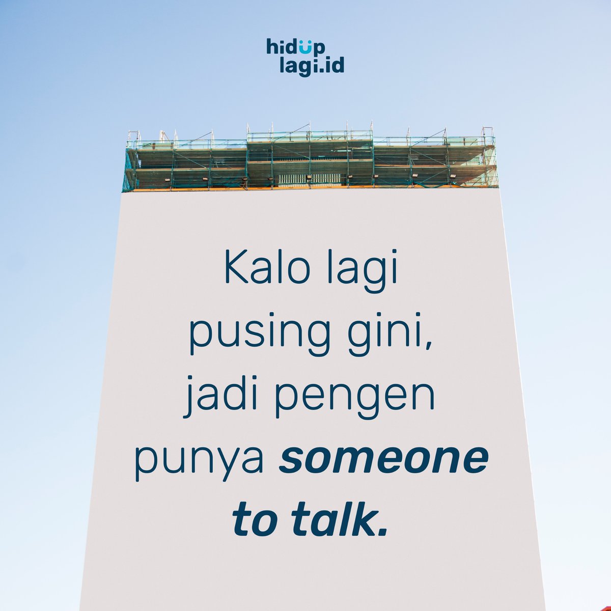 hiduplagi_id's tweet image. Seru kali ya kalo punya someone to talk,
bisa cerita banyak hal.
Kalo kamu dah punya someone to talk belom?😃
#hiduplagi #qotes #pusing #someone