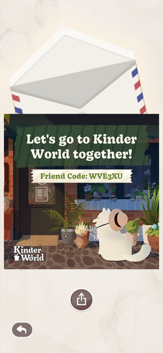 Looking for a fun, relaxing way to improve your emotional wellbeing? Join me in the Kinder World Friendship Garden by using my Friend Code: WVE3XU download.playkinderworld.com/HVBd/tcthqp8h