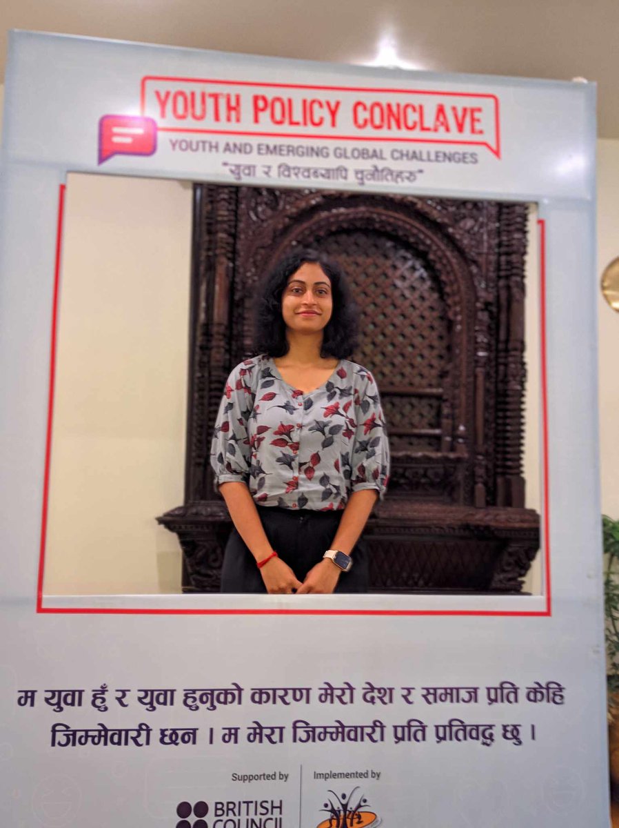 MaryadaNeupane's tweet photo. I get a chance to represent the Young Female Leadership Forum group in the conclave with amazing teammies. 

 #leadership #AYON 
#YourhPolicyConclave2023 https://t.co/hlL3fwADpY