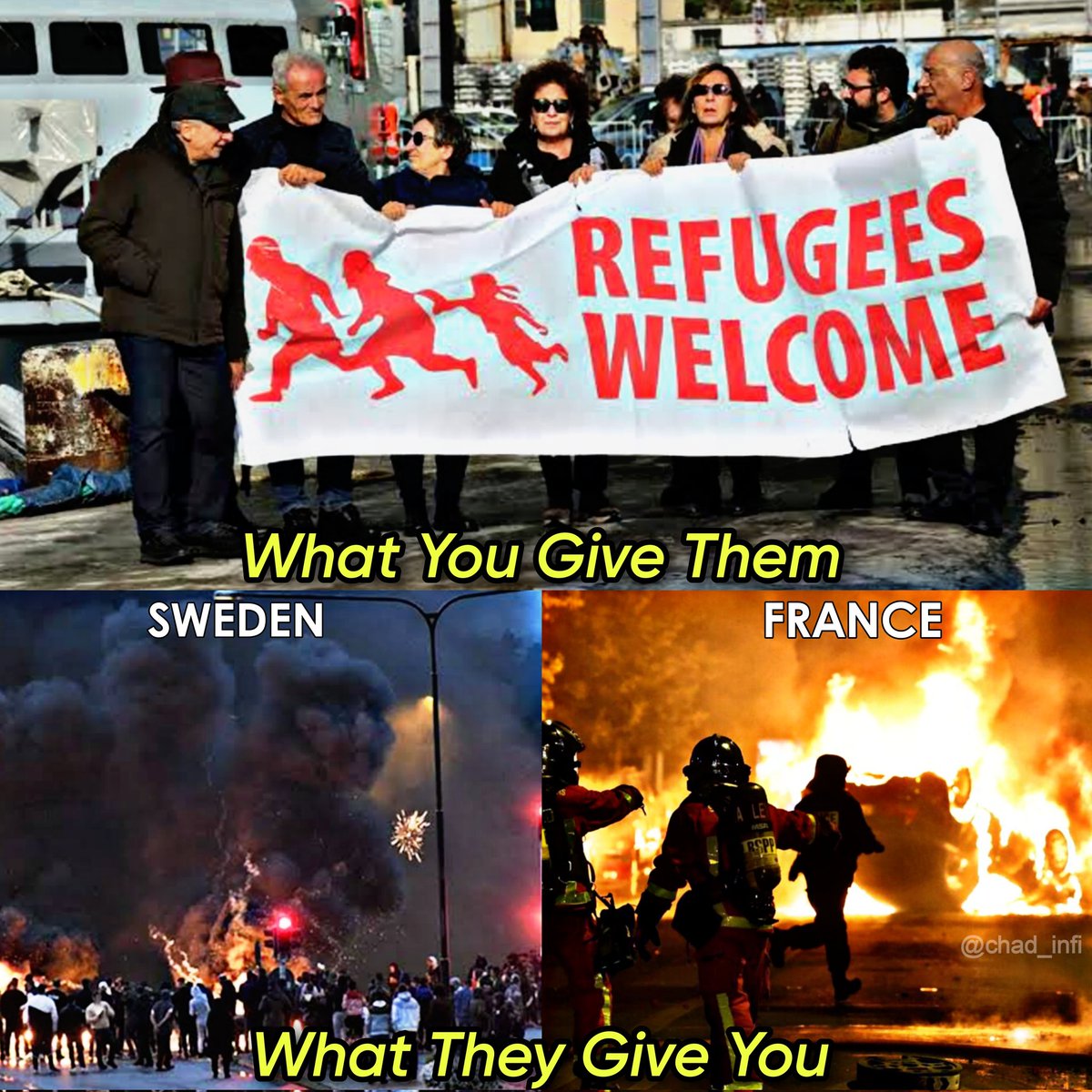 Dungardan1's tweet photo. #FranceRiots aaya swad gore logo . https://t.co/MIs9bGvjGs