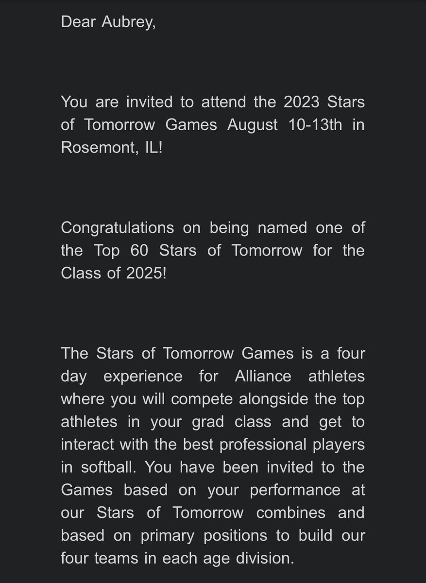 Very blessed and honored to be selected to play for the @thealliancefp @Starsof_Tom games in Illinois! Can’t wait! 🙌🏽 @bombersGN16u @bombers_academy
