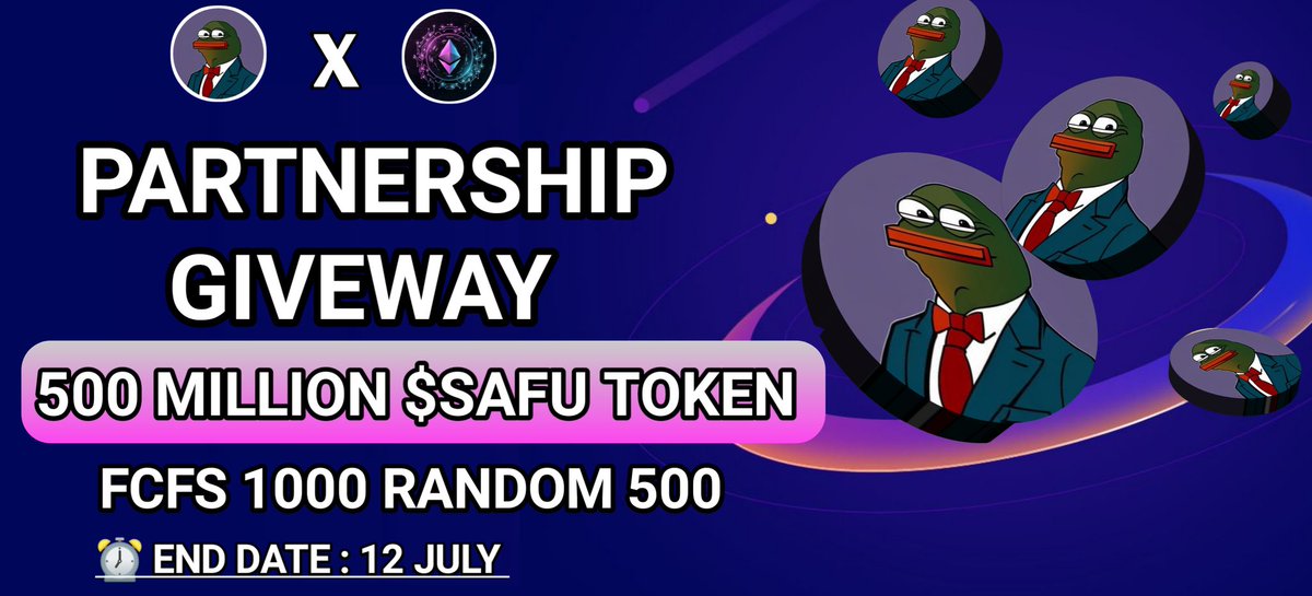 🎉 Alpha Marketing X SAFU
 #Giveaway

🏆Prize Pool:- 500 MILLION $SAFU

 To Enter:- 
✅ Follow  @SAFU_only &amp; <a href="/Alpha_market0/">ARMY BOY</a>
✅ Like and RT 3 friends 
✅ Complete #Gleam⤵️
wn.nr/Tnm7ZHg

 #Airdrop #Giveaway #Giveaways #SAFU_only #emeutes #BTC #Alpha_market0 #Airdrops