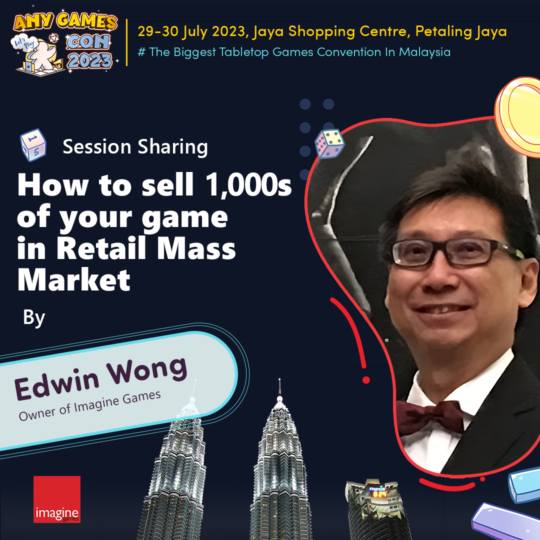 AnyGameFun's tweet photo. [Sessions Sharing ✦  
 Edwin designed the official FIA licensed souvenir game for the 1st Malaysian Grand Prix and started Imagine Games as a hobby.   

Today, Imagine Games partners with the top book and toy retail chains in Malaysia, Singapore, Hong Kong and Taiwan and sells a wide range of hobby/lifestyle products through over 50 of their stores.