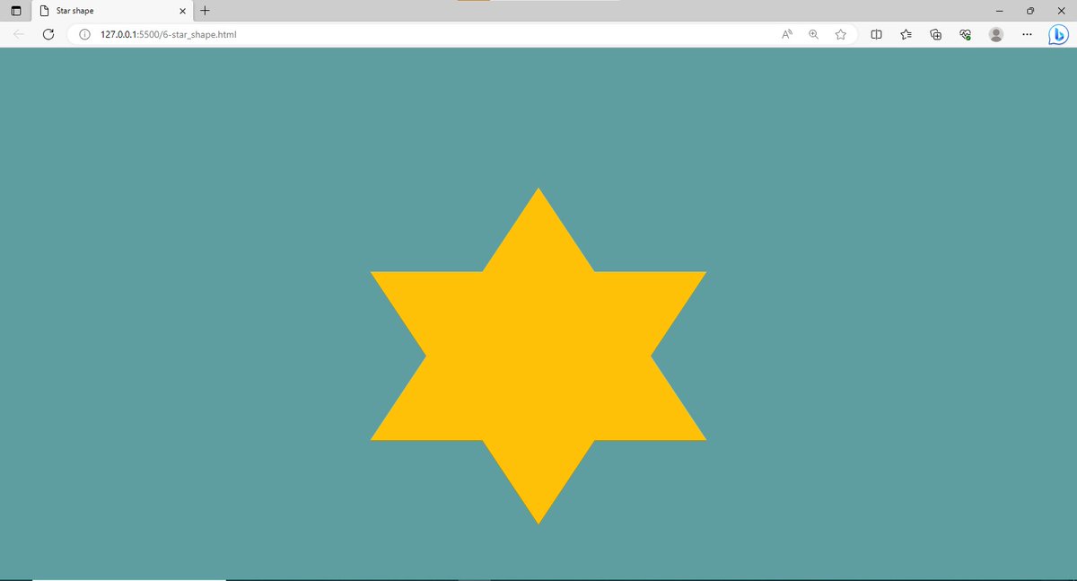 Deepak_Swami001's tweet image. I created a Star shape using #html #CSS .
#miniproject
