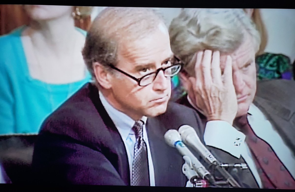 WhisperingBeard's tweet photo. @jeremypiven Thanks to your post I dusted off the DVD for a long overdue rewatch. Imagine my surprise when @JoeBiden popped up on screen at 35 min 14 seconds in during Gutter's senate confirmation hearing...this movie was SO ahead of it's time 🤣 https://t.co/fyFjAhBj6y