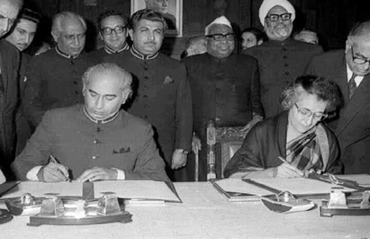 On July 2, 1972
India's PM Indira Gandhi and Pakistan's President Z.A. Bhutto signed the historic SHIMLA TREATY. It was about governing the future relations between the two countries.

#UPSC #GS #PCS #India #Pakistan #Shima #IR #MCQ #IndiraGandhi #IAS #IPS