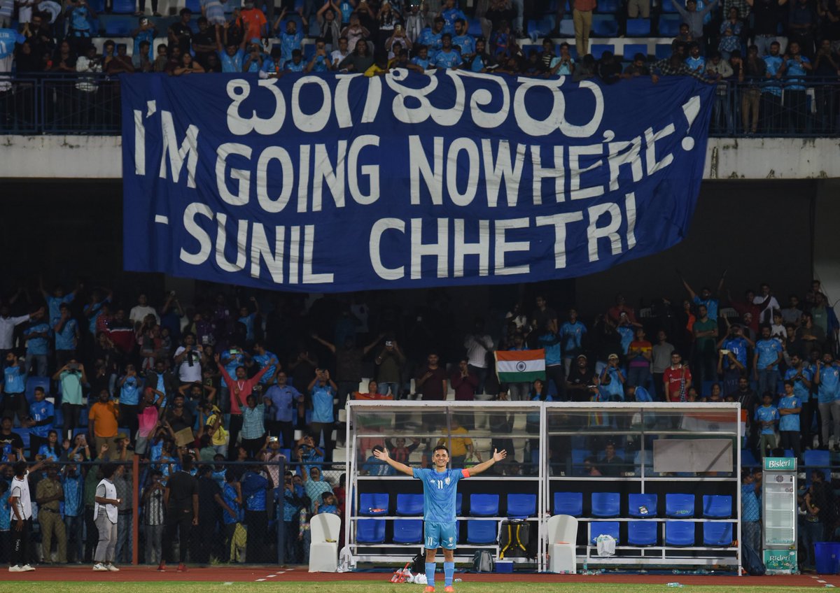 The 👑 of @IndianFootball is here only!

@chetrisunil11 #SunilChhetri #INDLBN #IndianFootbal